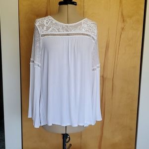JohnPaulRichard Velvet Trim Top